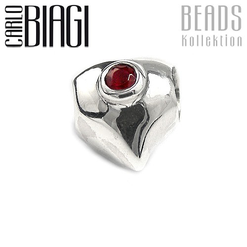 Carlo Biagi Zirkonia Bead Herz European Beads BBSCZ06R