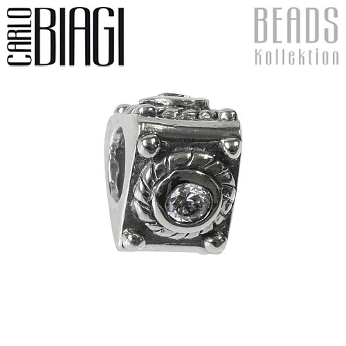 Carlo Biagi Zirkonia Bead Dreieck European Beads BBSCZ09C