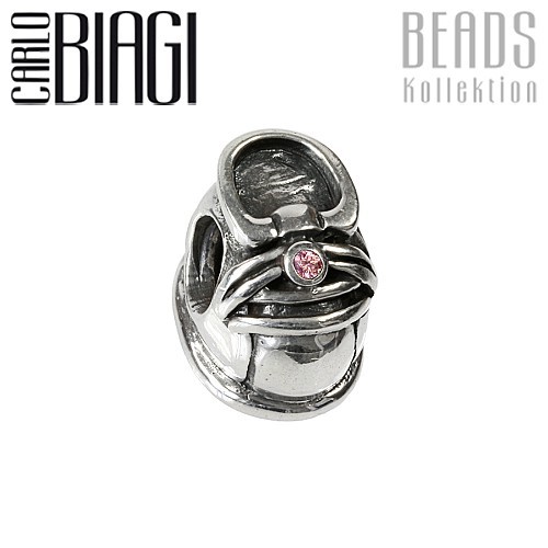Carlo Biagi Zirkonia Bead Schuh European Beads BBSCZ30P