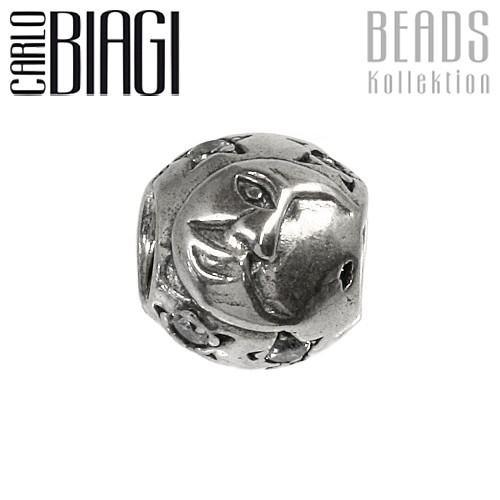 Carlo Biagi Zirkonia Bead Mond European Beads BBSCZ56C