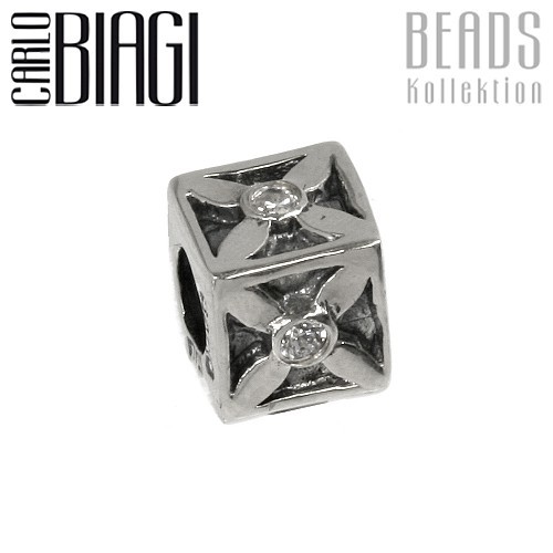 Carlo Biagi Zirkonia Bead Kreuz European Beads BBSCZ58C