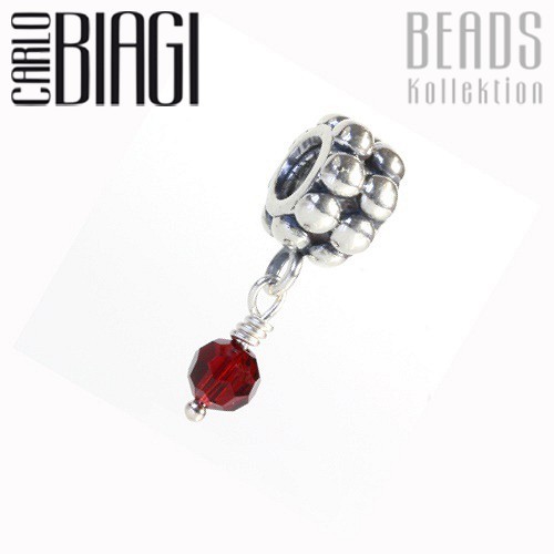 Carlo Biagi Dangle Bead Granat European Beads BDBB01
