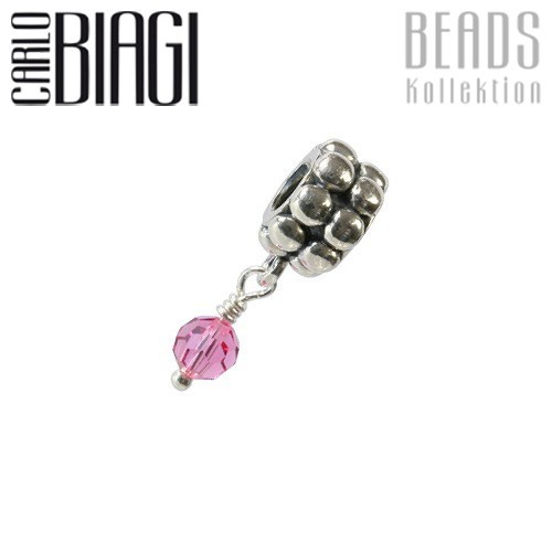 Carlo Biagi Dangle Bead Rose Silber European Beads BDBB10
