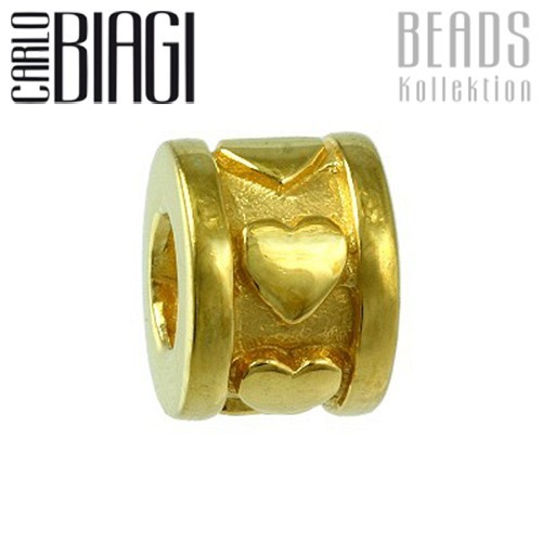 Carlo Biagi Bead Herzband 925 Silber European Beads BGPS04