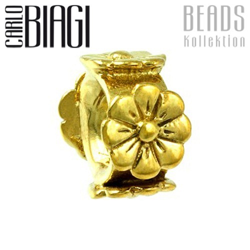 Carlo Biagi Bead Blumenband Silber European Beads BGPS09