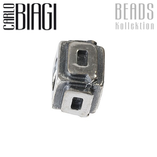 Carlo Biagi Bead Buchstabe Q Silber European Beads BLPQ