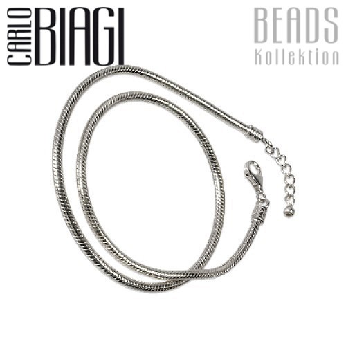 Carlo Biagi 38cm Karabiner Bead Halskette 925 BNLEX38