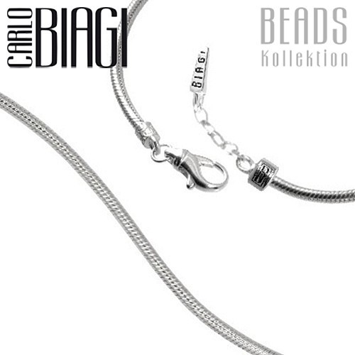 Carlo Biagi 21cm Karabiner Bead Armband Silber mit Extra Clip 925 BRLEX21