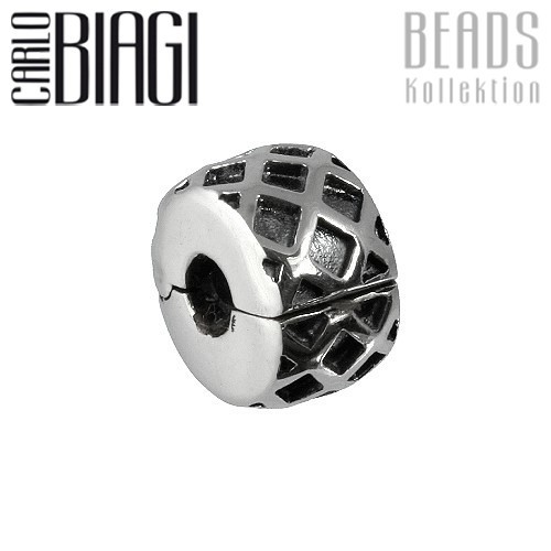 Carlo Biagi Bead Clip Korb Silber European Beads BSFC06