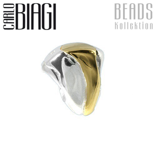 Carlo Biagi Bead Trias Silber 2col European Beads BTT14