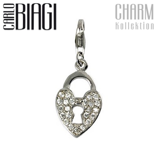 Carlo Biagi Charm Anhänger Herz 925 Silber CSCZ07C