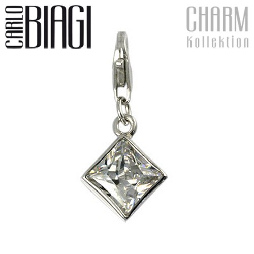 Carlo Biagi Charm Anhänger Diamant 925 Silber CSCZP02C