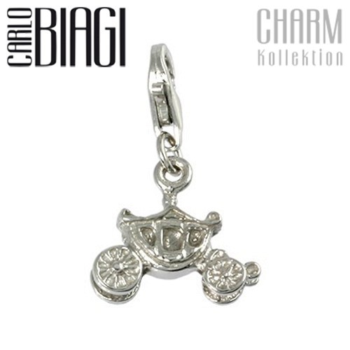 Carlo Biagi Charm Anhänger Kutsche 925 Silber CSS06