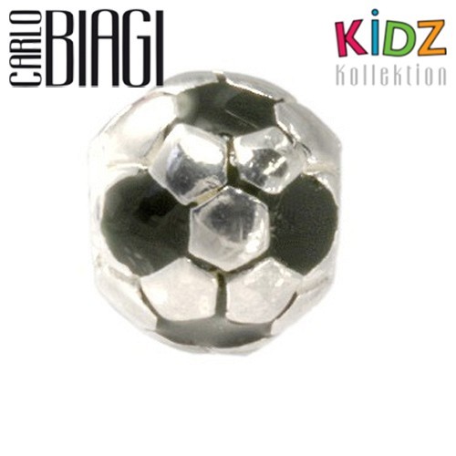 Carlo Biagi Kidz Bead Ball schwarz 925 Beads für Armband KBE055
