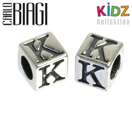 Carlo Biagi Kidz Bead Buchstabe K Silber Beads KSSLK