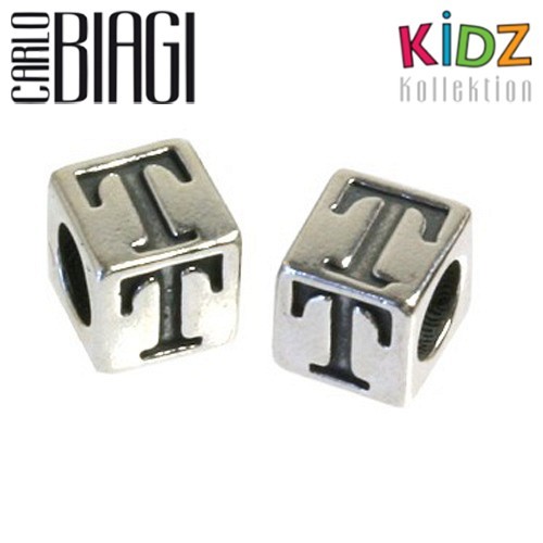Carlo Biagi Kidz Bead Buchstabe T Silber Beads KSSLT
