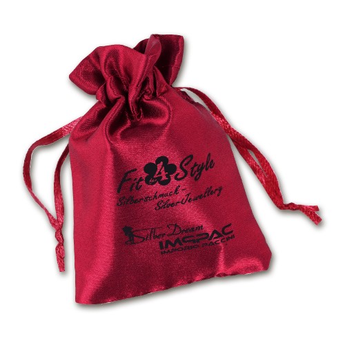 IMPPAC Schmuck Säckchen Satin Verpackung 6x10cm Aufdruck VE10
