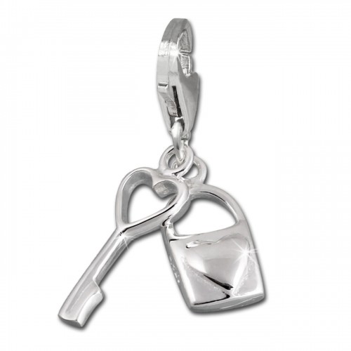 SilberDream 925 Charm Herz Schlüssel Armband Anhänger FC3117