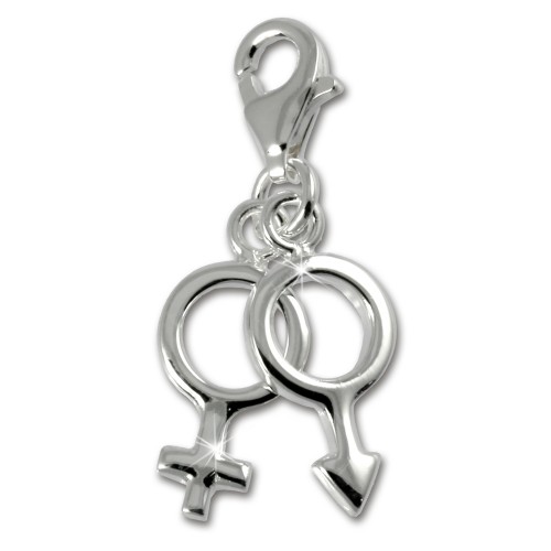 SilberDream 925 Silber Charm Anhänger Mann Frau FC3126