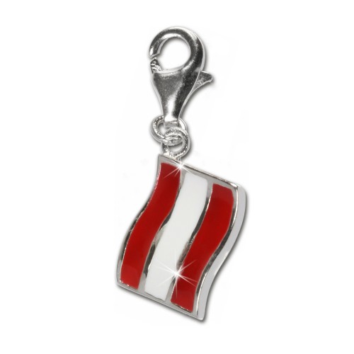SilberDream 925 Charm Flagge ?sterreich Armband Anhänger FC704
