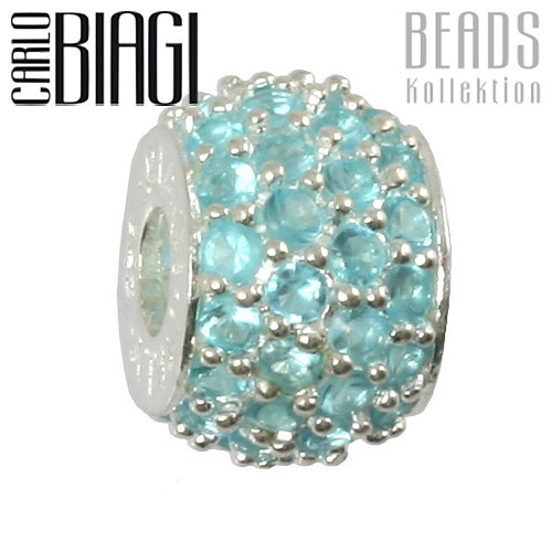 Carlo Biagi Zirkonia 925 türkis European Beads BBSCZPS01LB