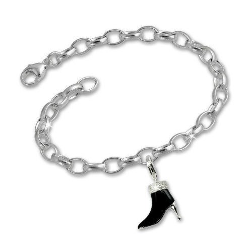 SilberDream 925 Charms Stiefel Silber Set Armband Anhänger FCA053