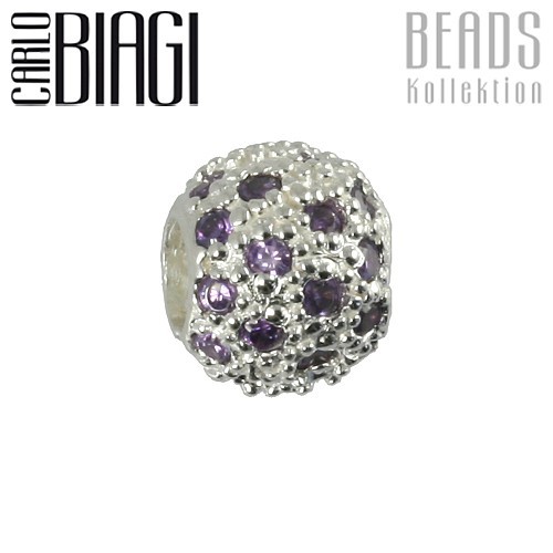 Carlo Biagi Zirkonia Bead Ball European Beads BBSCZP01PR