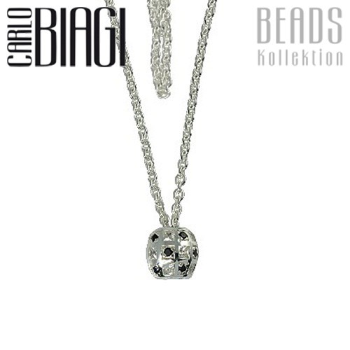 Original Carlo Biagi Bead Kette 85cm Silber BNLSSCCZA85