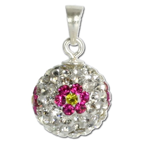 SilberDream Glitzer Anhänger 925 Swarovski Elements Blume GSH301