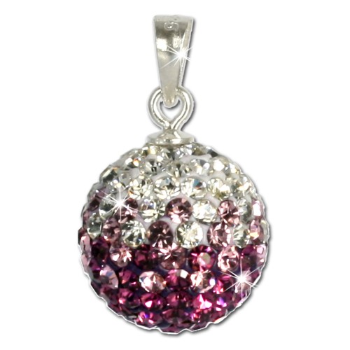 SilberDream Glitzer Anhänger Swarovski Elements lila ICE GSH002