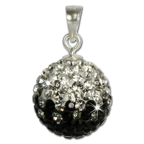 SilberDream Glitzer Anhänger Swarovski Elements schwarz ICE GSH001