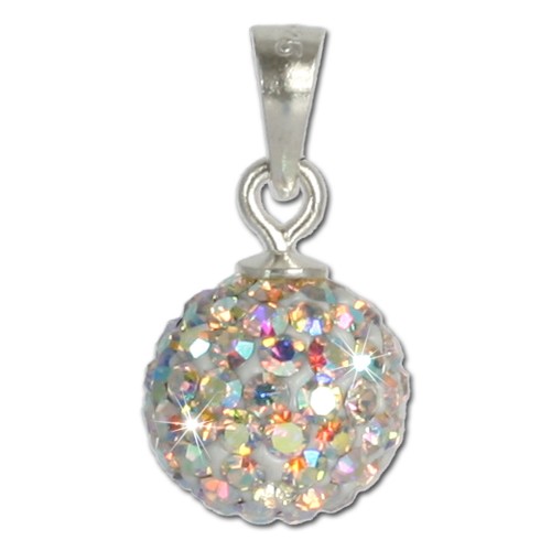 SilberDream Glitzer Anhänger Silber Swarovski Elements weiß GSH102