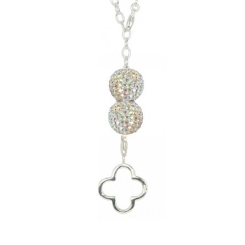 SilberDream Glitzer Set Kette Silber Swarovski Elements wei GSS009