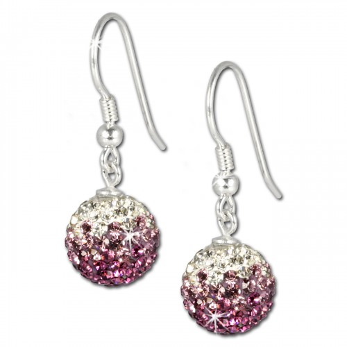 SilberDream Glitzer Ohrhänger 925 Swarovski Elements lila GSO001