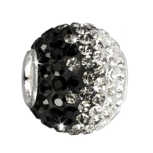 SilberDream Glitzer Bead Swarovski Elements schwarz ICE 925 GSB003