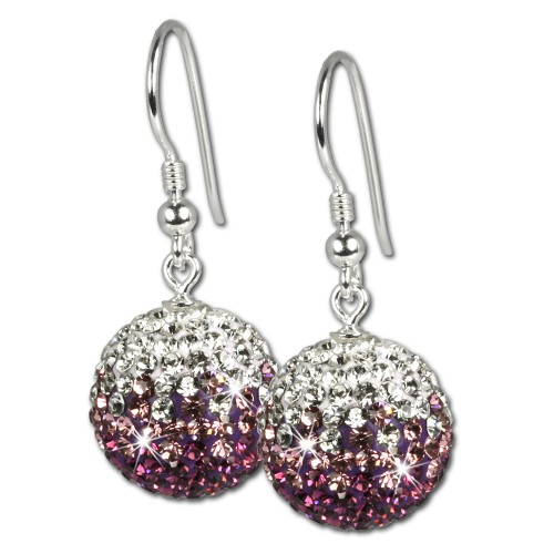 SilberDream Glitzer Ohrhänger 925 Swarovski Elements lila GSO003