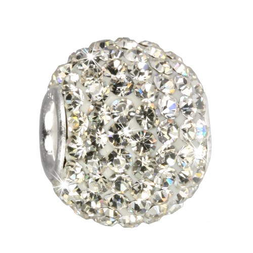 SilberDream Glitzer Bead Swarovski Elements weiß Shiny GSB201