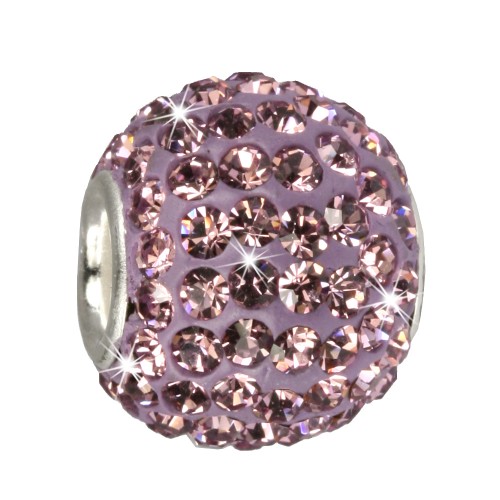 SilberDream Glitzer Bead Swarovski Elements flieder Shiny GSB203