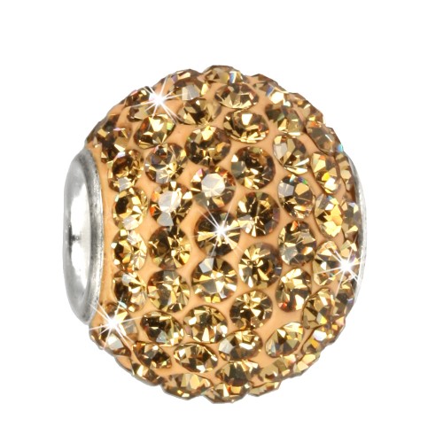 SilberDream Glitzer Bead Swarovski Elements bernstein Shiny GSB206