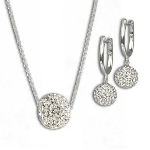 SilberDream Set Kette Anhänger Ohrring Swarovski Elements GSS013