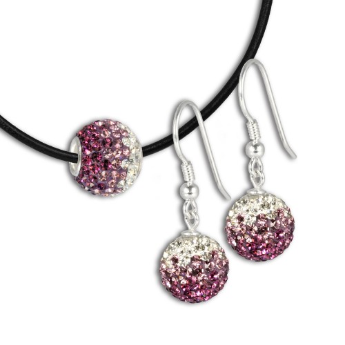 SilberDream Set Kette Anhänger Ohrring Swarovski Elements GSS015