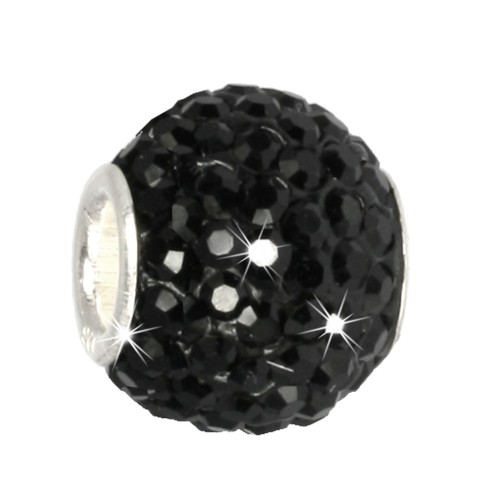 SilberDream Glitzer Bead Swarovski Elements schwarz Shiny GSB207