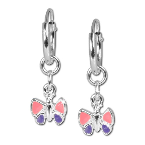 SilberDream Kinder Ohrring Creole Schmetterling Silber SDO077