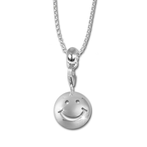 SilberDream Kinder Set Kette Charm Smiley 925 Silber FCA124