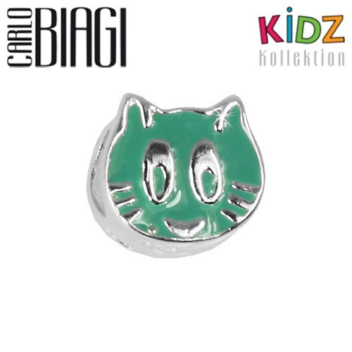 Carlo Biagi Kidz Bead Katze türkis Silber Beads KBE129