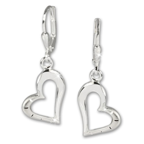 SilberDream Ohrhänger Herz Ohrring 925 Sterling Silber SDO504