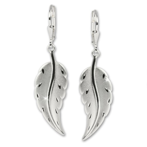SilberDream Ohrhänger Blatt Ohrring 925 Sterling Silber SDO525