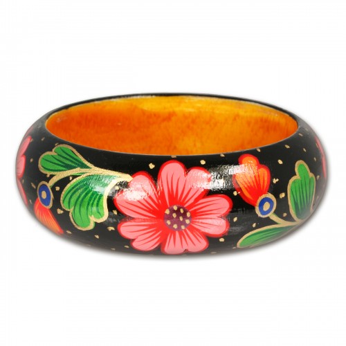 SilberDream Holzarmreif Flower Damen Armreifen RAV398S