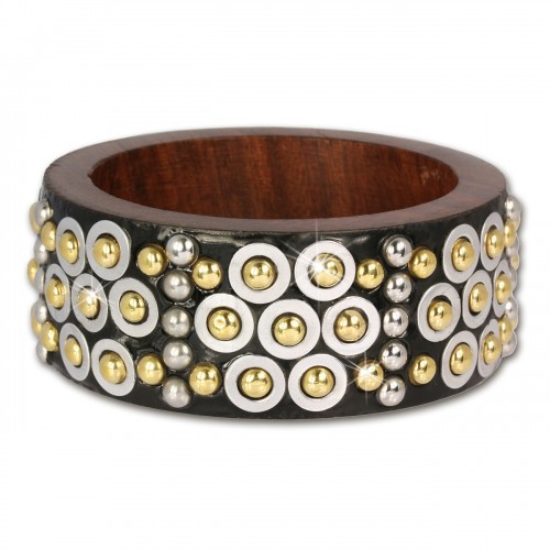 SilberDream Holzarmreif goldsilber Damen Armreifen RAV227Y