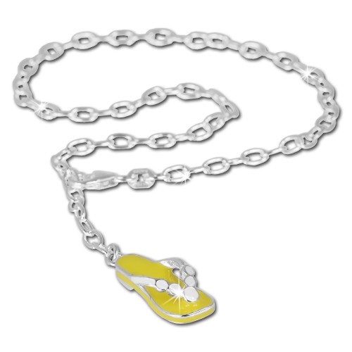 SilberDream 25cm Fußkette Flipflop 925 Silber SDF002
